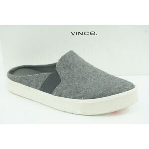 Vince Grey Felt Flannel Blair Mule Slip-on Sneaker Size 36.5 New slide flat